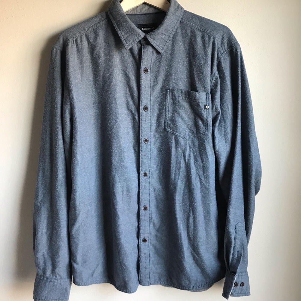 Marmot Hobson Midweight Flannel Grey Long-Sleeve